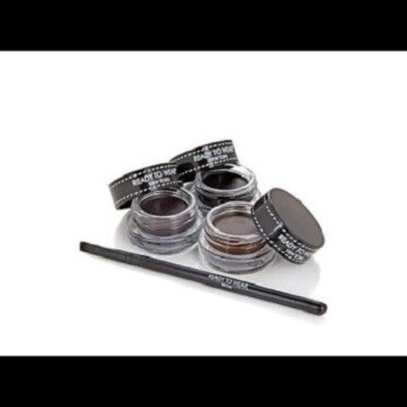 Ready to Wear Eyeluxe Gel Eyeliner Set with Pro Tip Brush - Black, Brown + Plum - Picture 5 of 6